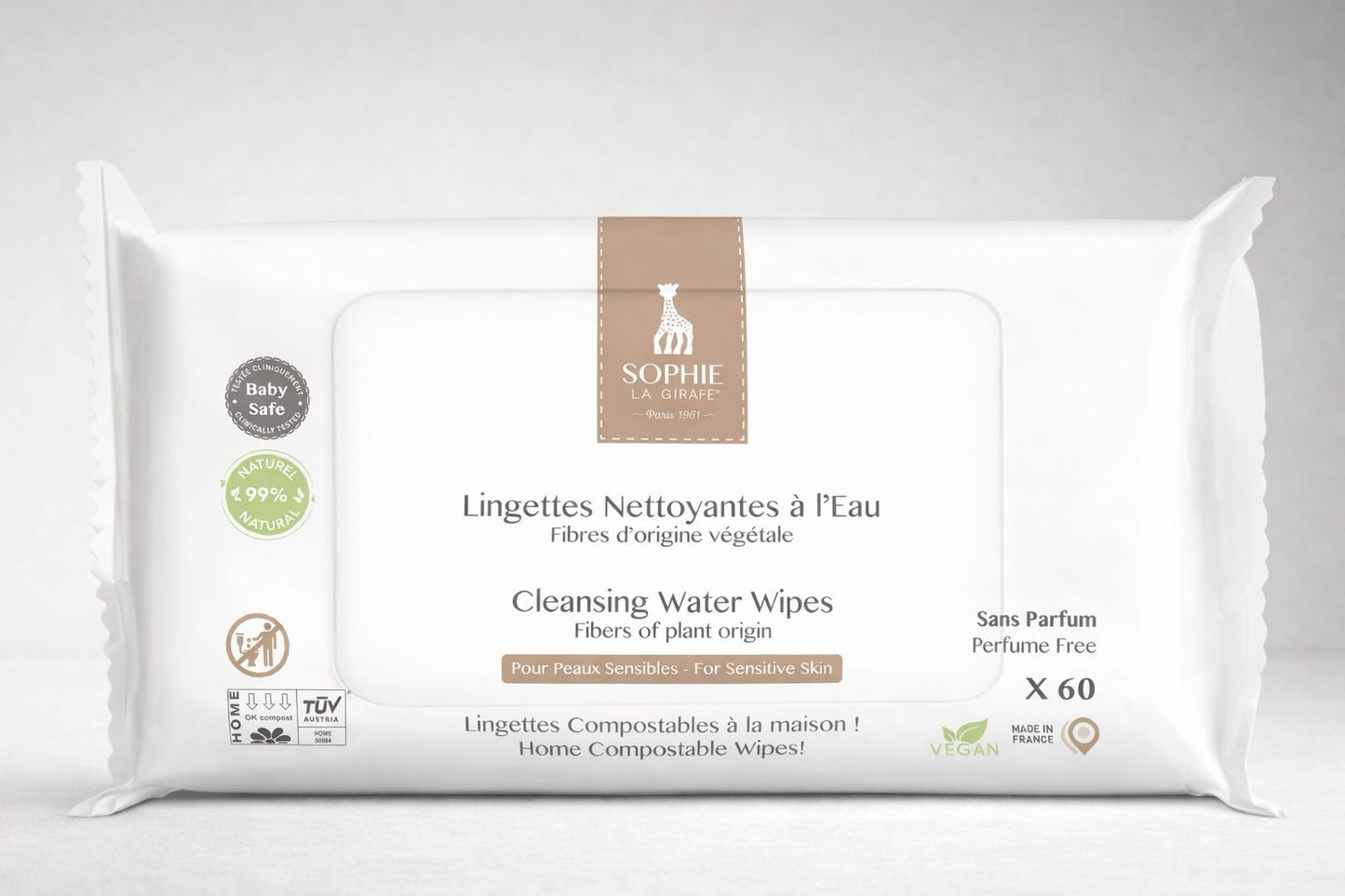 Toallitas limpiadoras con agua