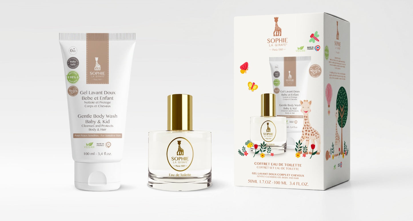 Coffret EAU DE TOILETTE 50 ML + GEL LAVANT DOUX CORPS ET CHEVEUX